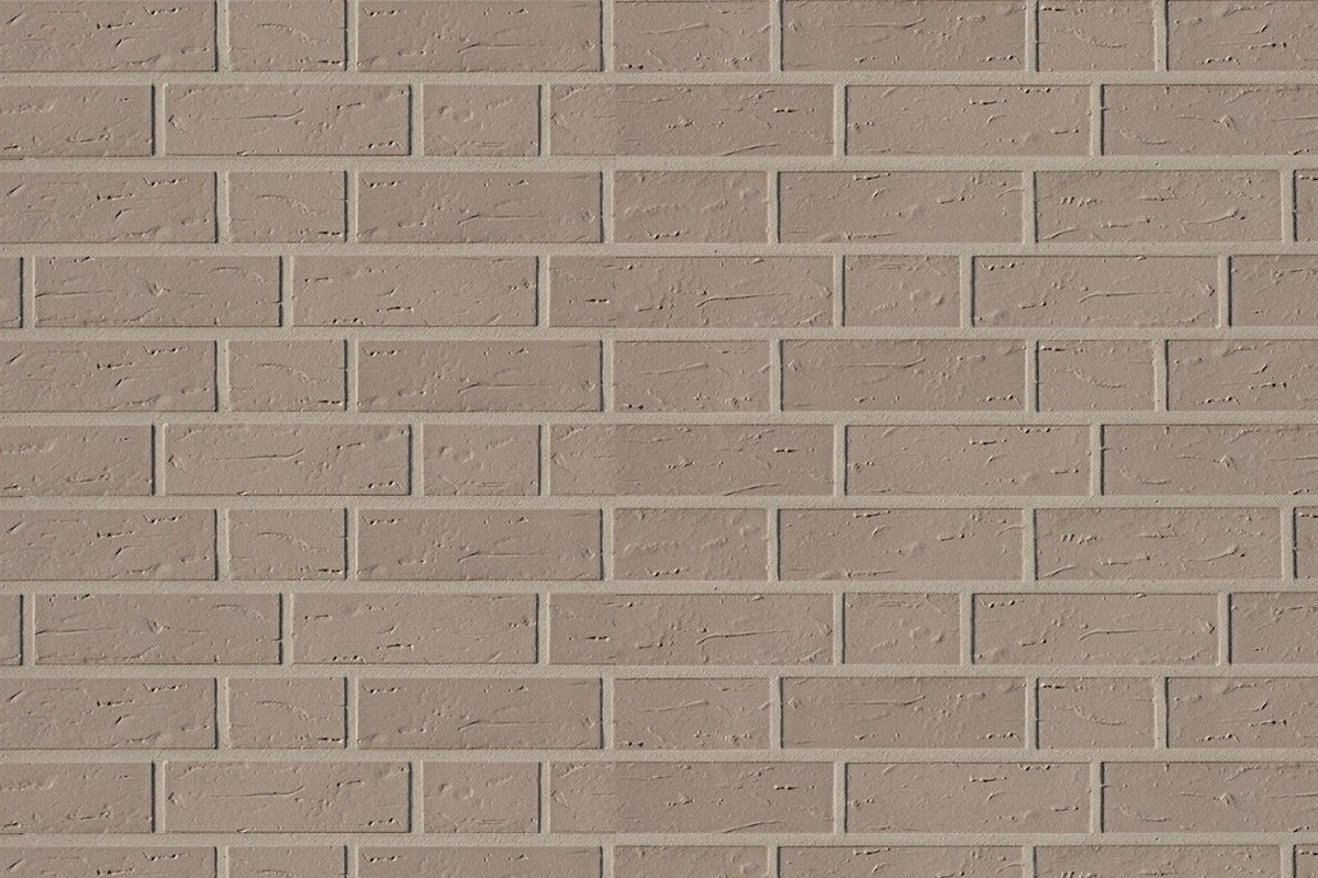 Фасадная Термопанель из пенополистирола ППС 60 мм с клинкерной плиткой Objekta Grau glatt 240*71*10 мм