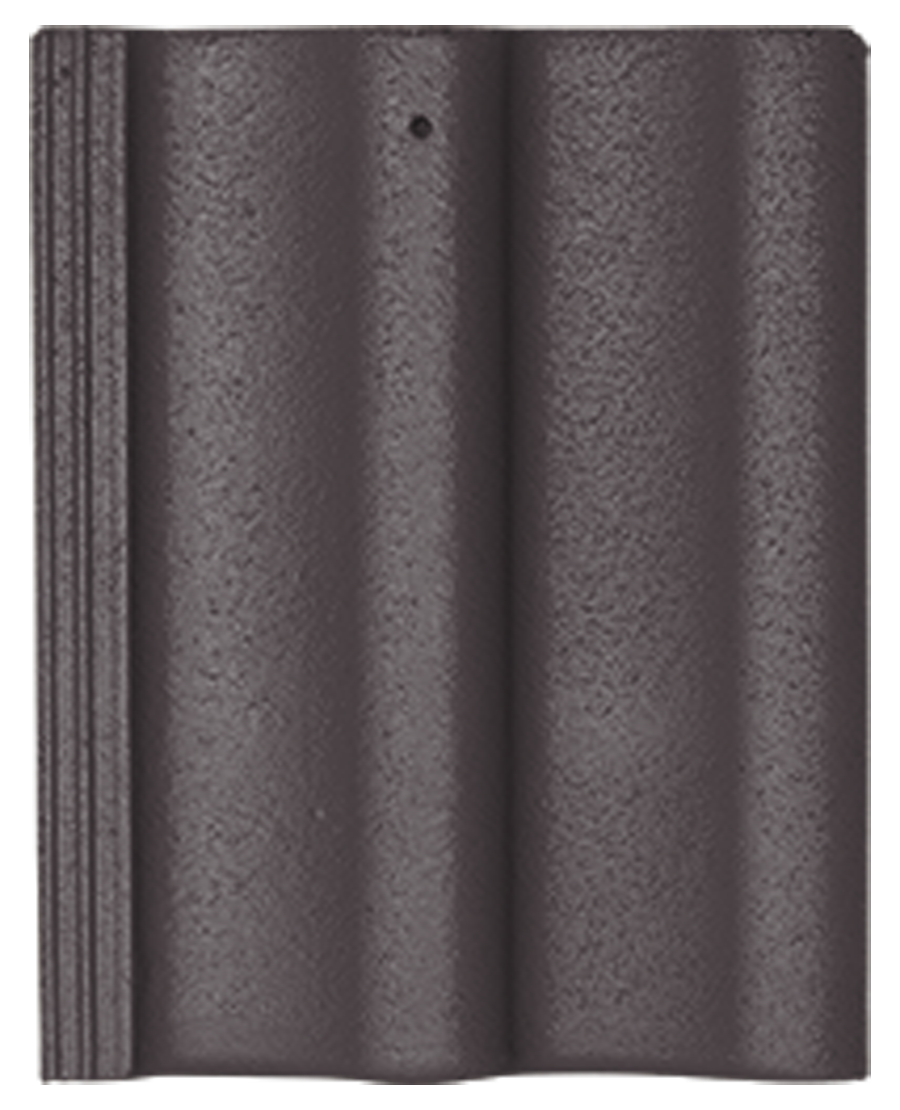 Натуральная цементно-песчаная черепица рядовая Classic графит 48, Kriastak Baltic tile