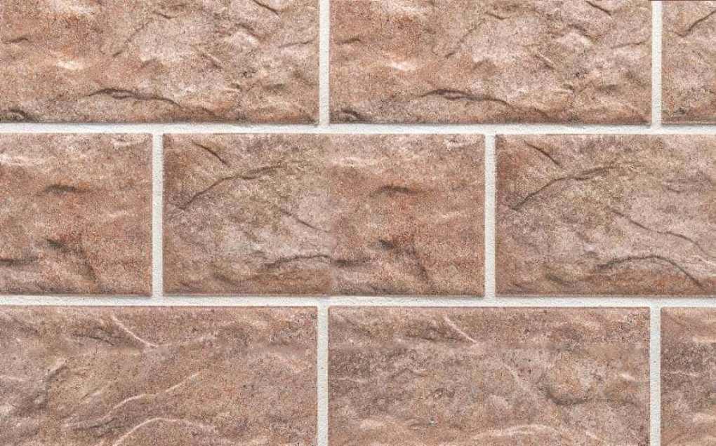 Клинкерная фасадная плитка облицовочная под камень Stroeher (Штроер) Kerabig KS 16 eres рельефная, 302*148*12 мм