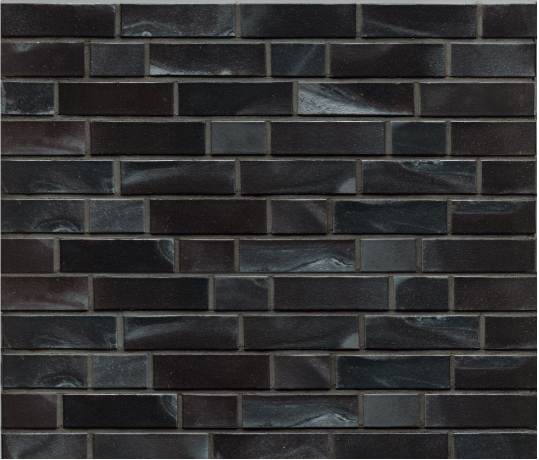 Кирпич облицовочный Клинкерный ABC 8954 Hamburg schwarz-blau-bunt Kohlebrand 55NF 240*71*55 мм