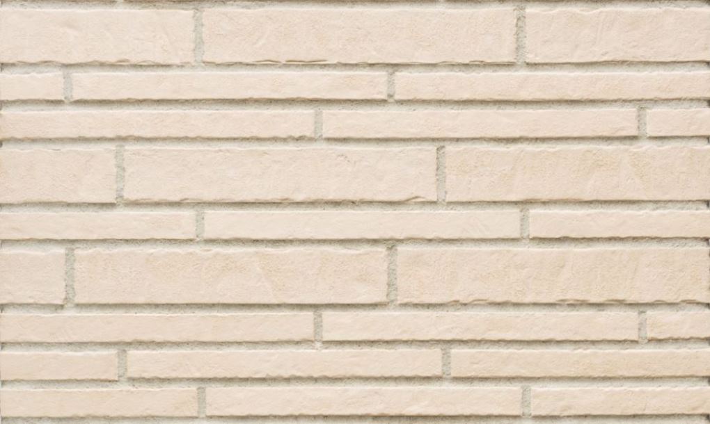 Клинкерная фасадная плитка облицовочная под кирпич Stroeher (Штроер) Zeitlos 351 kalkbrand рельефная, 400*71*14 мм