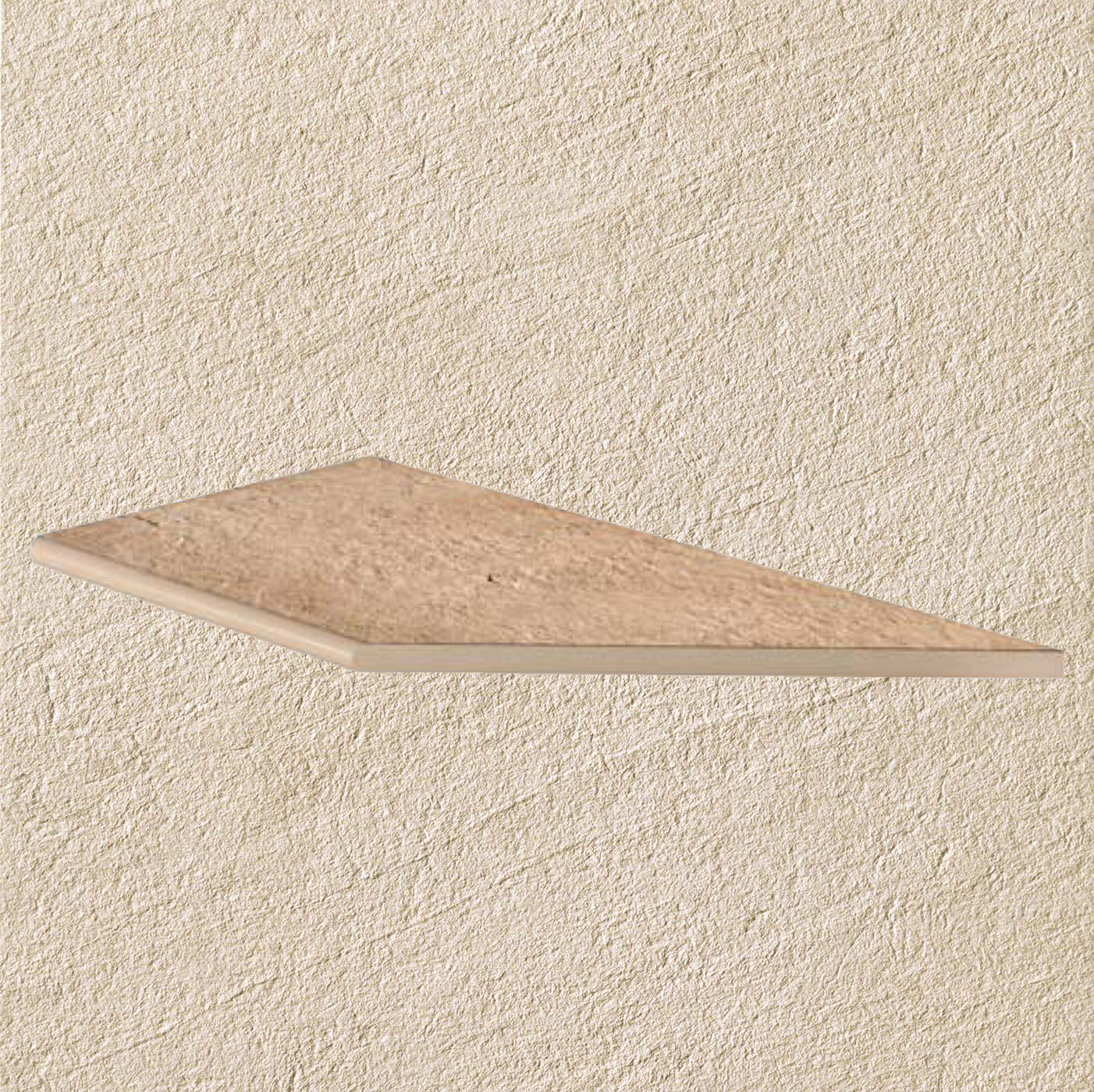 Тротуарная плитка Бежевая Lastra. Спец. Элемент- Бортик Закругленный Угловой Пc Клиф Бьянко \ Cliff Bianco Round Angolo Dx 300х600х20мм