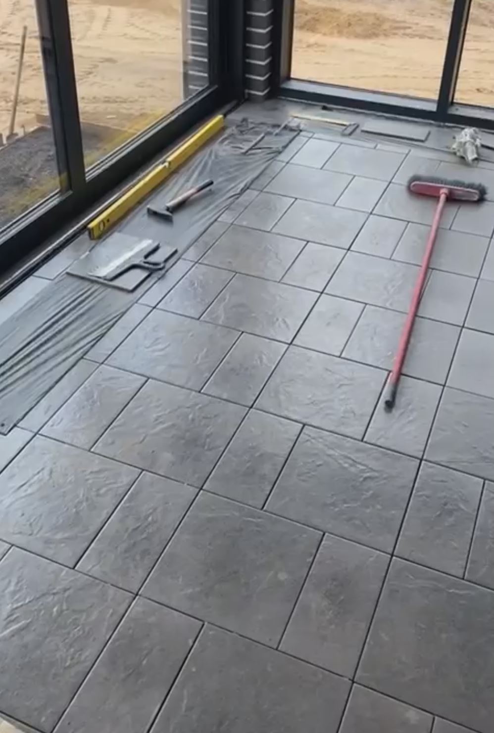 Taurus Grys клинкерная ступень с насечками противоскользящая 300x300x11 мм