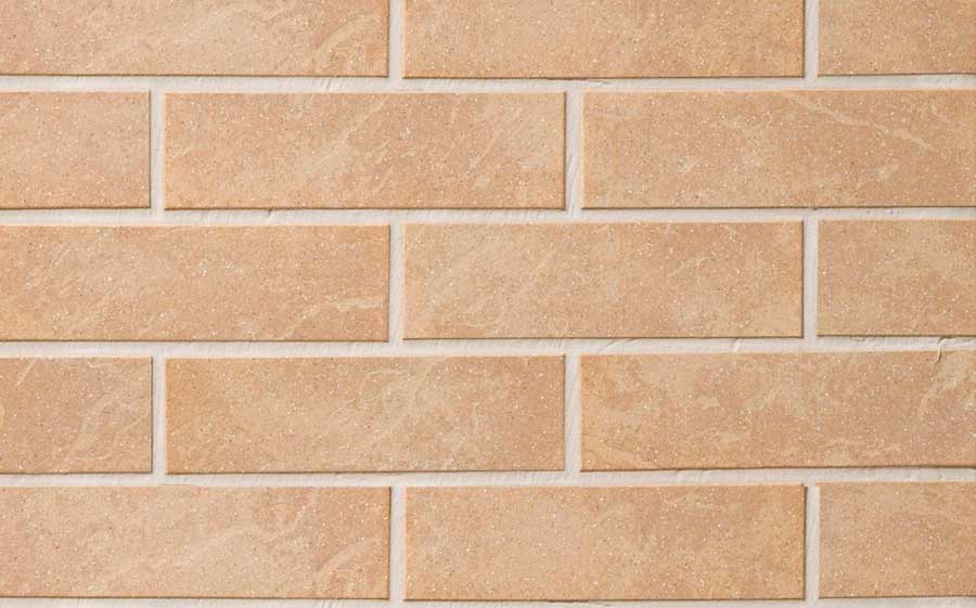 Клинкерная фасадная плитка облицовочная под кирпич Stroeher (Штроер) Keravette Shine 835 sandos гладкая NF10, 240*115*10 мм