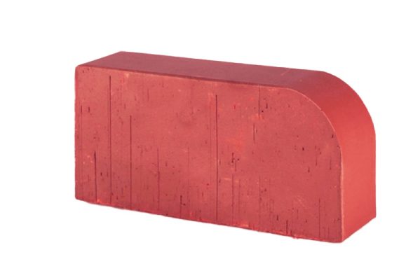 Lode ROBIS F15 гладкий, 250*120*65 мм, Кирпич радиусный полнотелый темно-красный