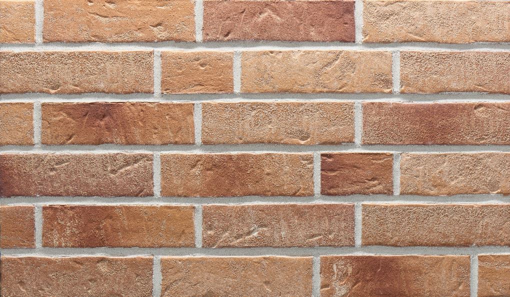 Клинкерная фасадная плитка облицовочная под кирпич Stroeher (Штроер) Zeitlos 354 bronzebruch рельефная NF14, 240*71*14 мм