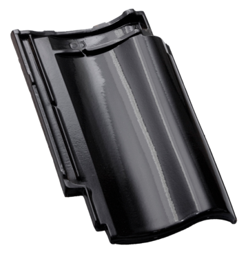 Керамическая черепица рядовая Roben Bornholm черно-коричневый глазурь