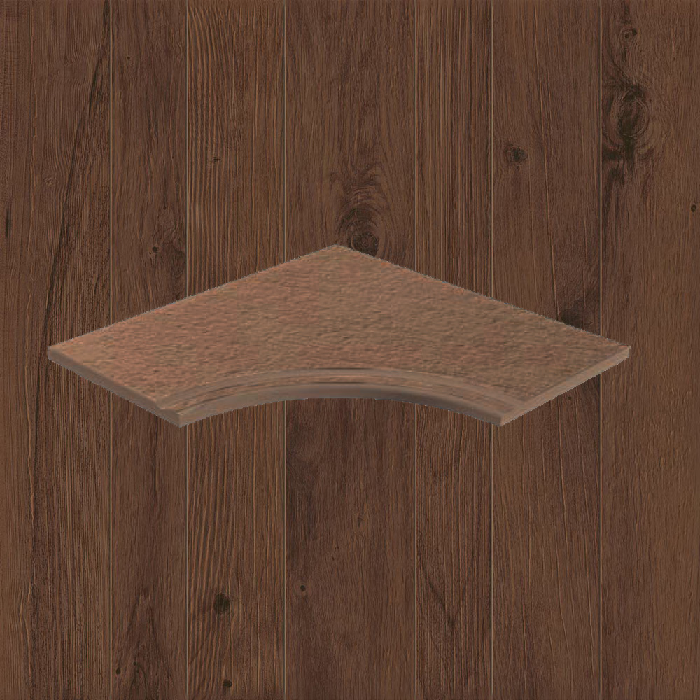 Тротуарная плитка Дерево Lastra. Спец. Элемент- Бортик Изогнутый с Выемкой Закругленный 30 Frame Oak \ Фрейм Оак Curvilineo Svasato Round 30  300х600х20мм