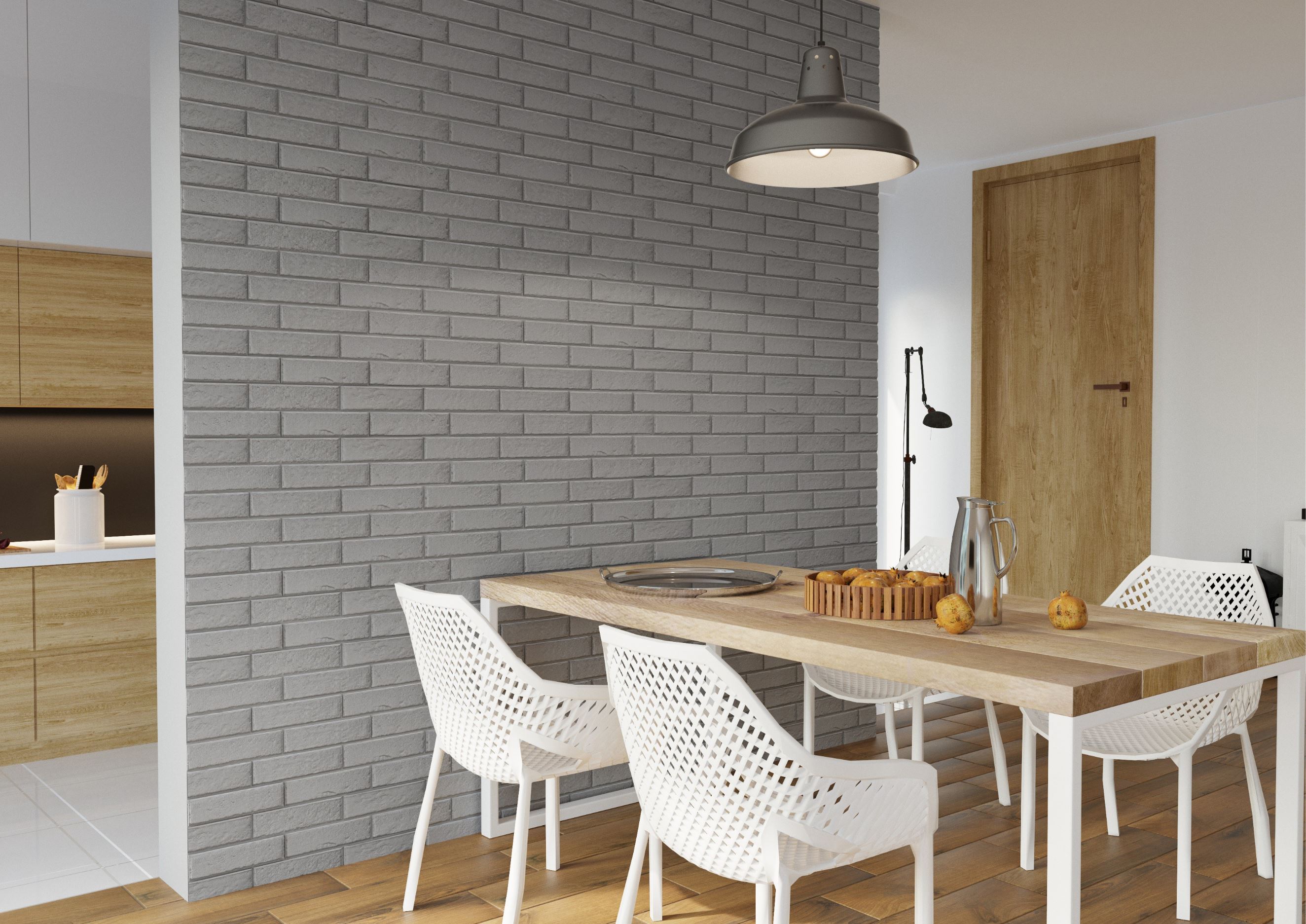 Фасадная и Интерьерная клинкерная плитка под кирпич Cerrad Foggia gris 245*65*8 мм