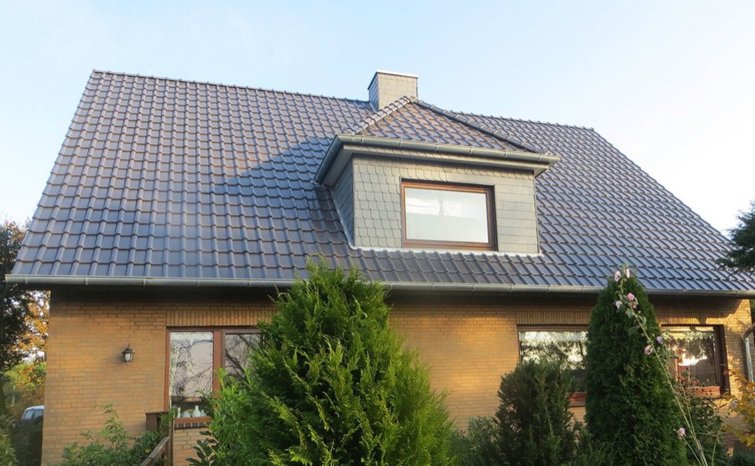 Керамическая черепица рядовая Roben Piemont титан серый глазурь