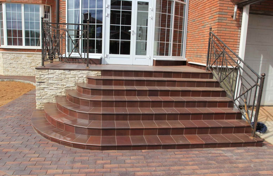 Клинкерная ступень Флорентинер противоскользящая плитка ABC Nordkap 345*240*14 мм