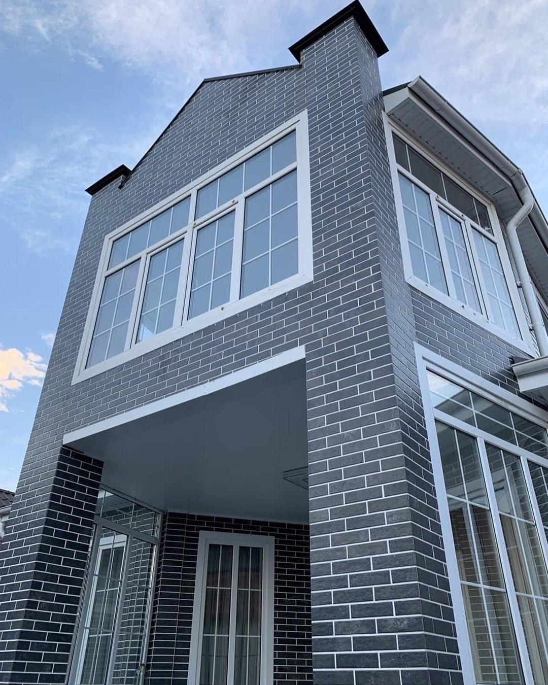 Viano Antracite 245X66х7,4 мм Клинкерная фасадная плитка под кирпич облицовочная, антрацит серый