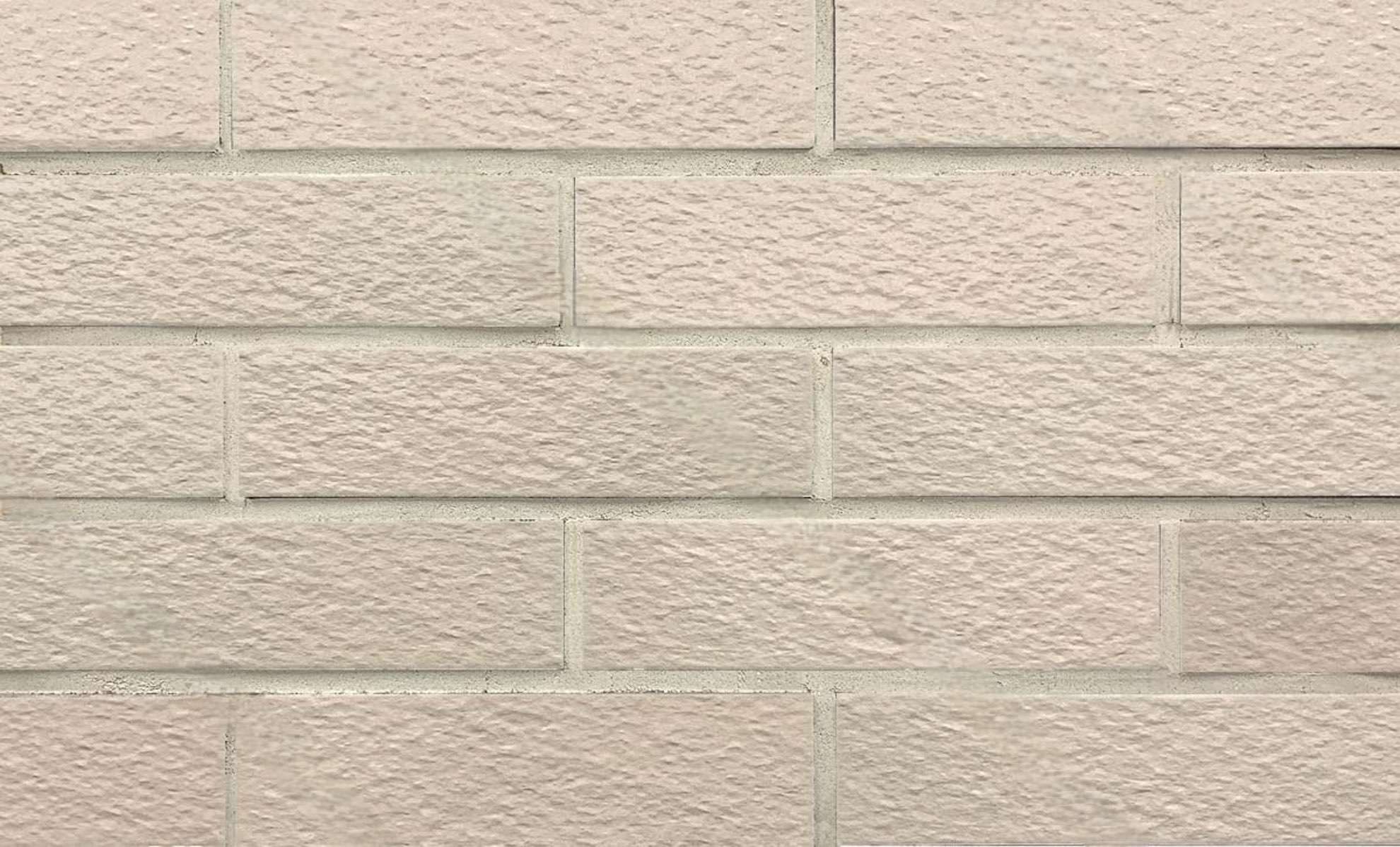Амстердам-7 рельефная, белая клинкерная фасадная плитка под кирпич 245*65*7 мм, керамин
