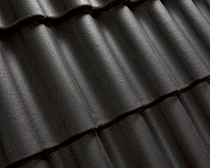 Натуральная цементно-песчаная черепица рядовая Light неокрашенный черный, Kriastak Baltic tile