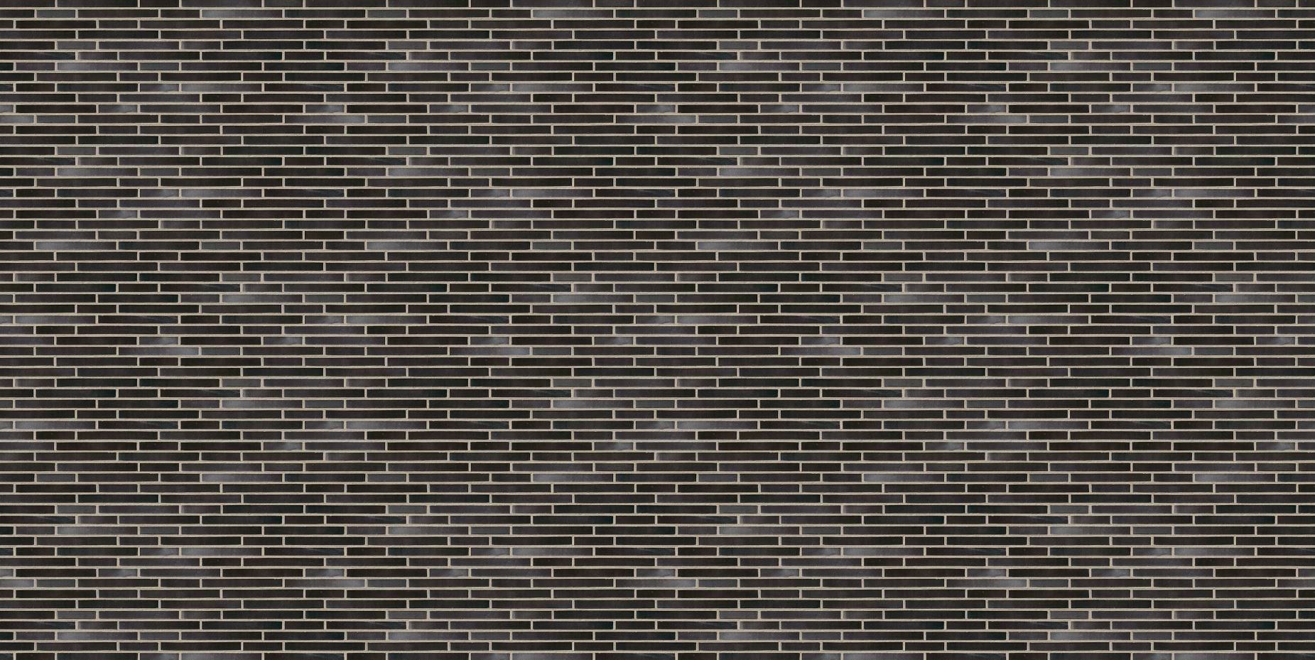 Кирпич облицовочный Клинкерный ригельный Langformat ABC 1002 Hamburg schwarz-blau-bunt glatt DF 365*115*52 мм