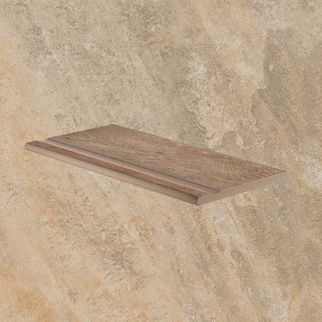 Тротуарная плитка Бежевая-золото Lastra. Спец. Элемент- Бортик Бассейн 30x60 Лэндстоун Голд \ Landstone Gold Bordo Piscina 300х600х20мм