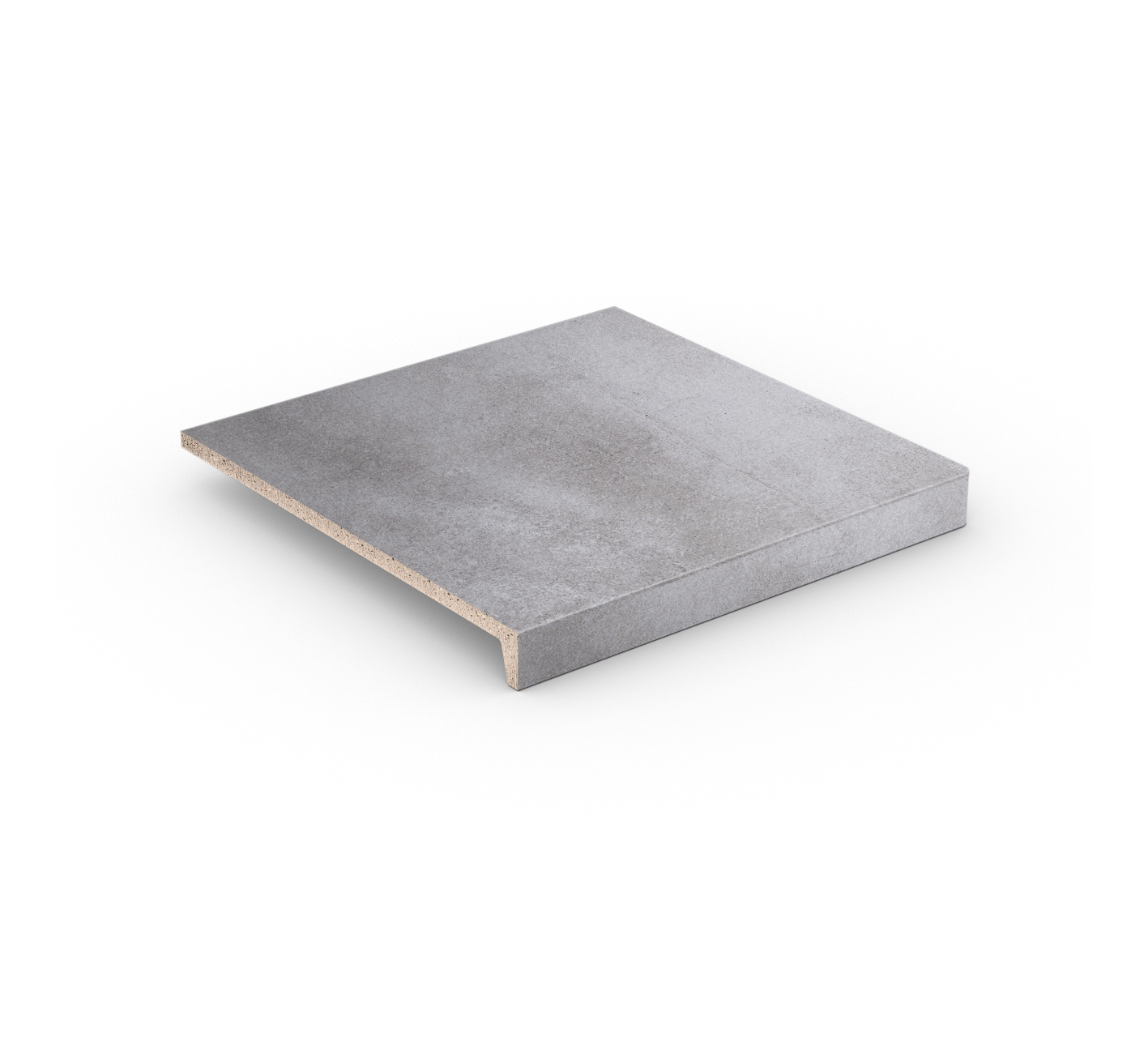 Клинкерная Ступень лофт противоскользящая плитка Stroeher KERAPLATTE AERA T 705 betone 294*340*35*11 мм