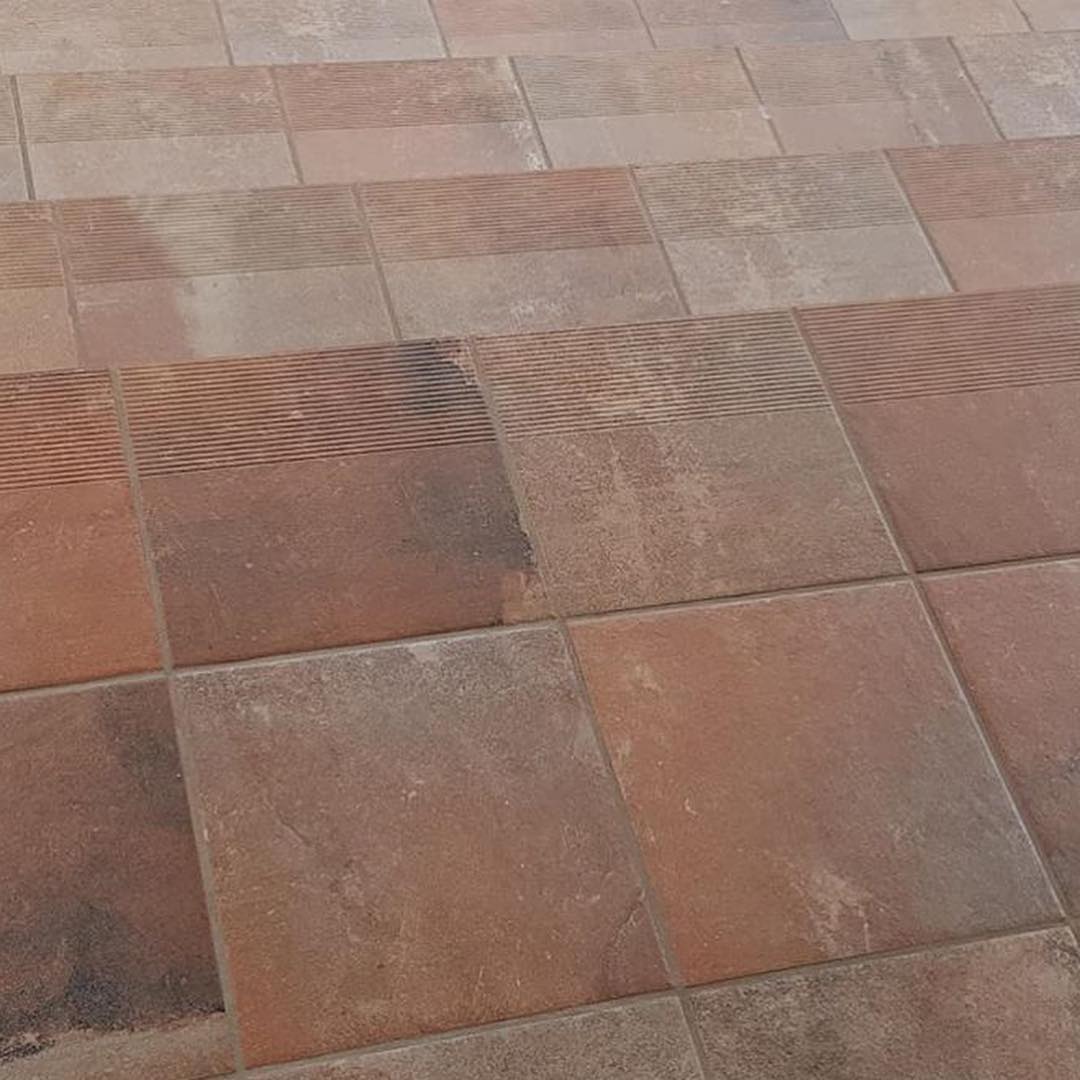 Scandiano Rosso клинкерная ступень с насечками противоскользящая 300x300x11 мм