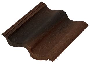 Натуральная цементно-песчаная черепица рядовая Antik коричневый 85, Осенний лист Kriastak Baltic tile