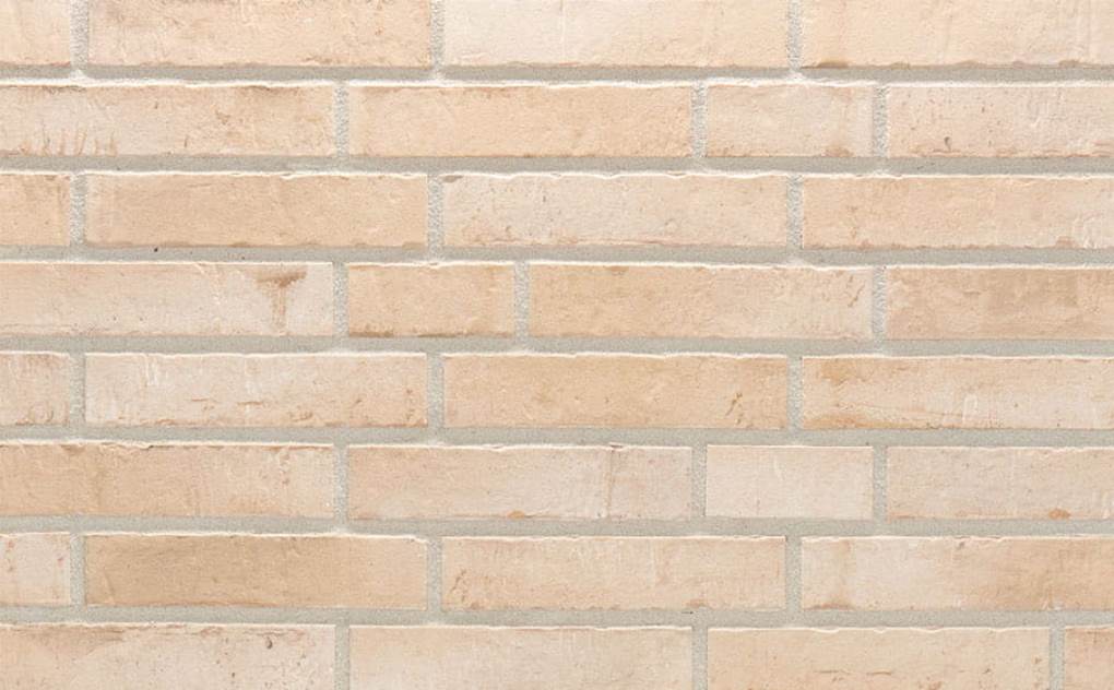 Клинкерная фасадная плитка облицовочная под кирпич Stroeher (Штроер) Kontur EG 470 beige engobiert рельефная, 440*52*12 мм