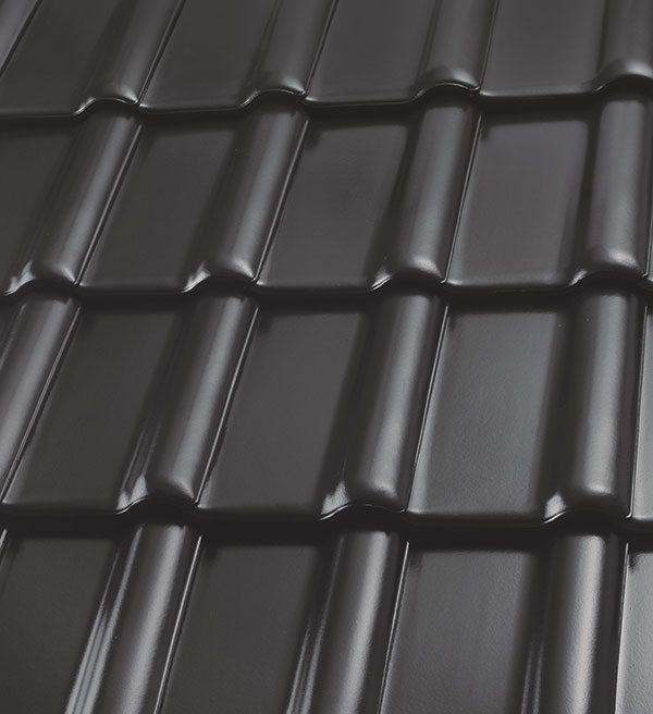 Керамическая черепица рядовая Roben Piemont антрацитовый серый ангоб