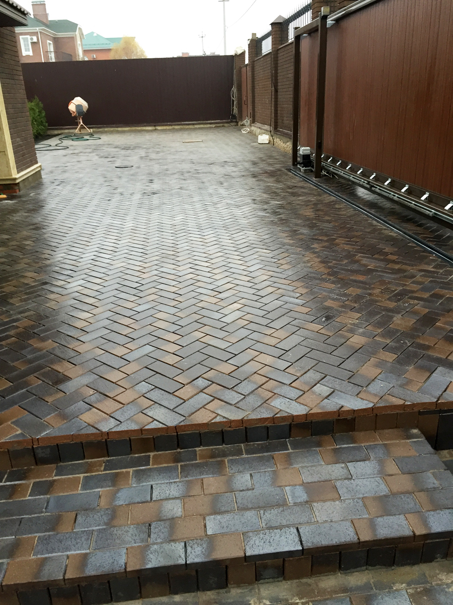 Тротуарная плитка / брусчатка Клинкерная ABC Lederfarben black (Ледерфарбен блакк) 200*100*40 мм