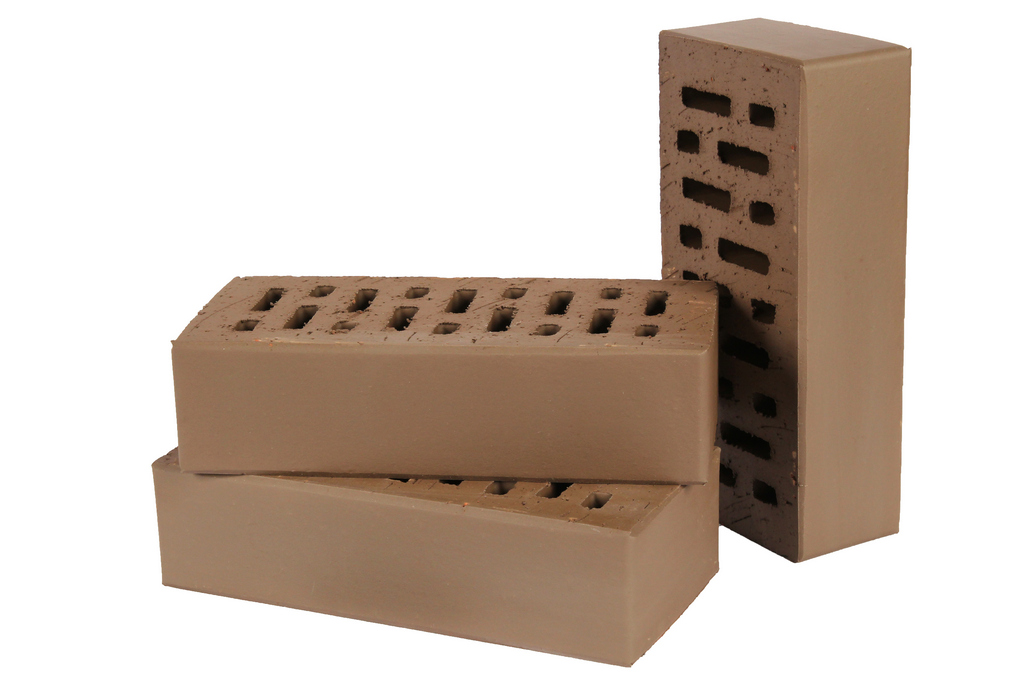 Lode BRUNIS гладкий, 250*120*65 мм, Печной Кирпич керамический пустотелый, коричневый