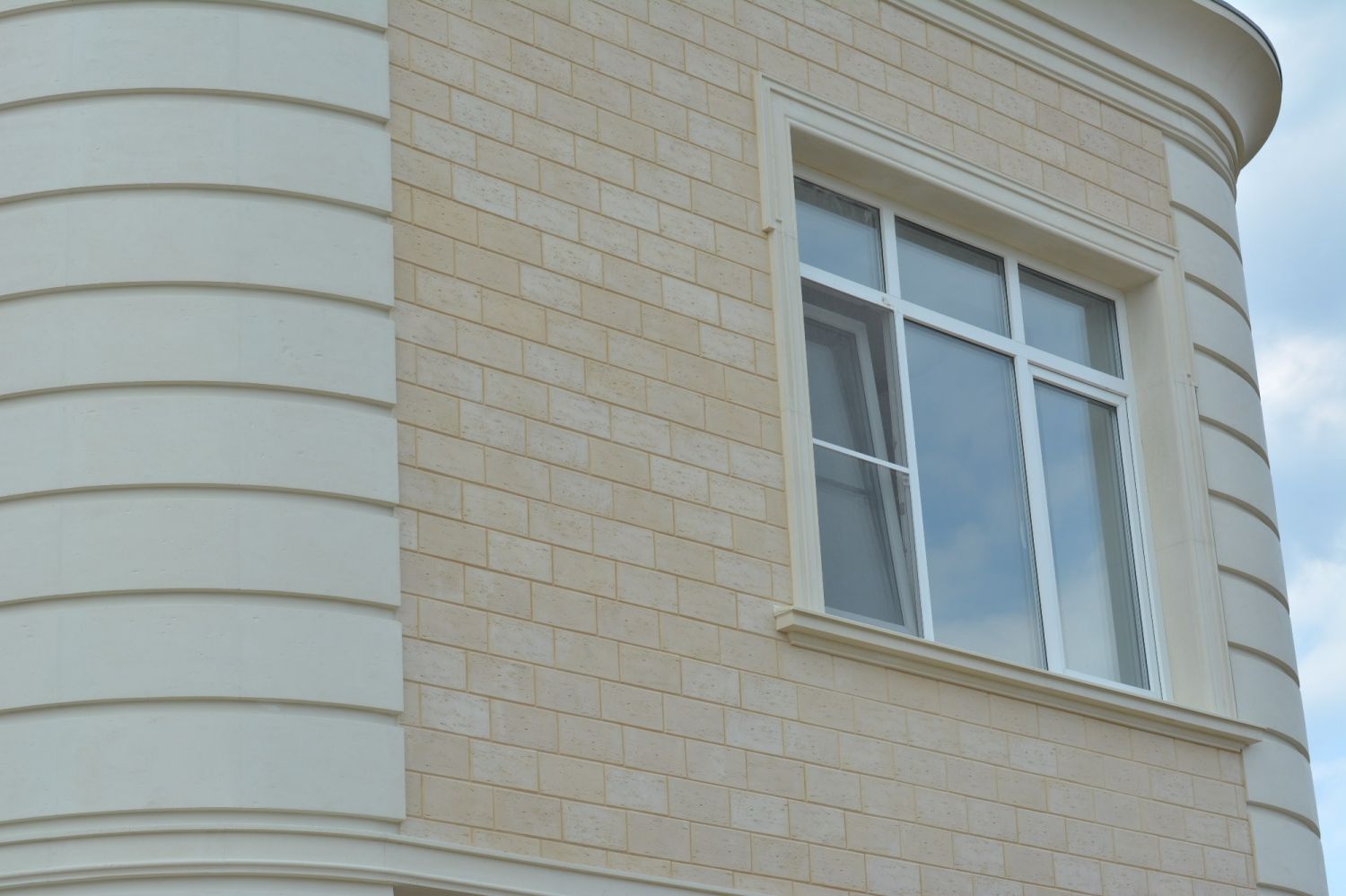 Фасадная облицовочная декоративная плитка травертин-вилла 00