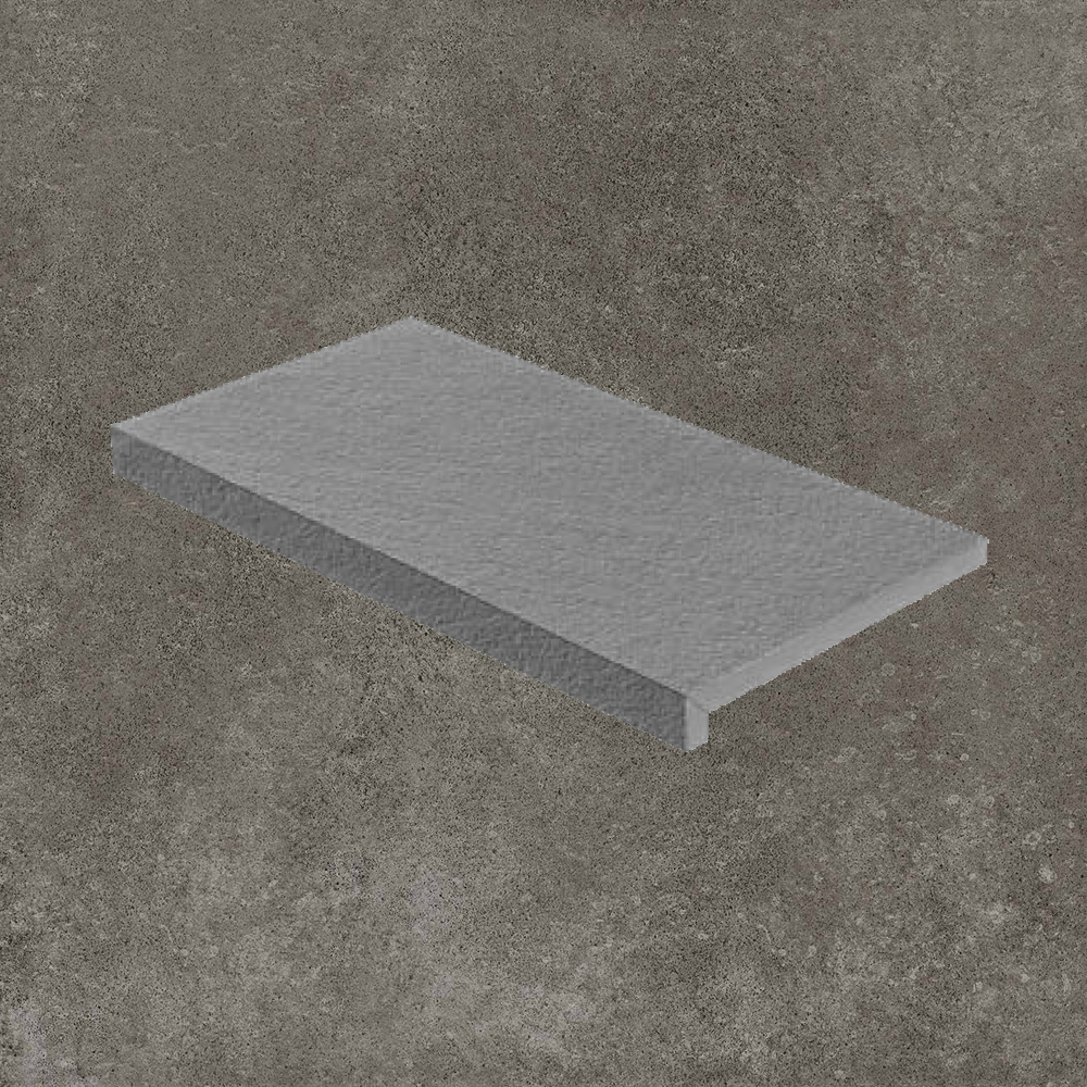 Тротуарная плитка Серая Lastra. Спец. Элемент- Ступень Дрифт Грей \ Drift Grey Scalino 330х600х20мм