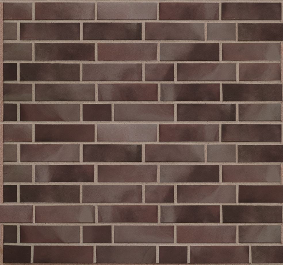 Ласточкин хвост Клинкерная фасадная плитка облицовочная ABC Aubergine 240*71*14 мм