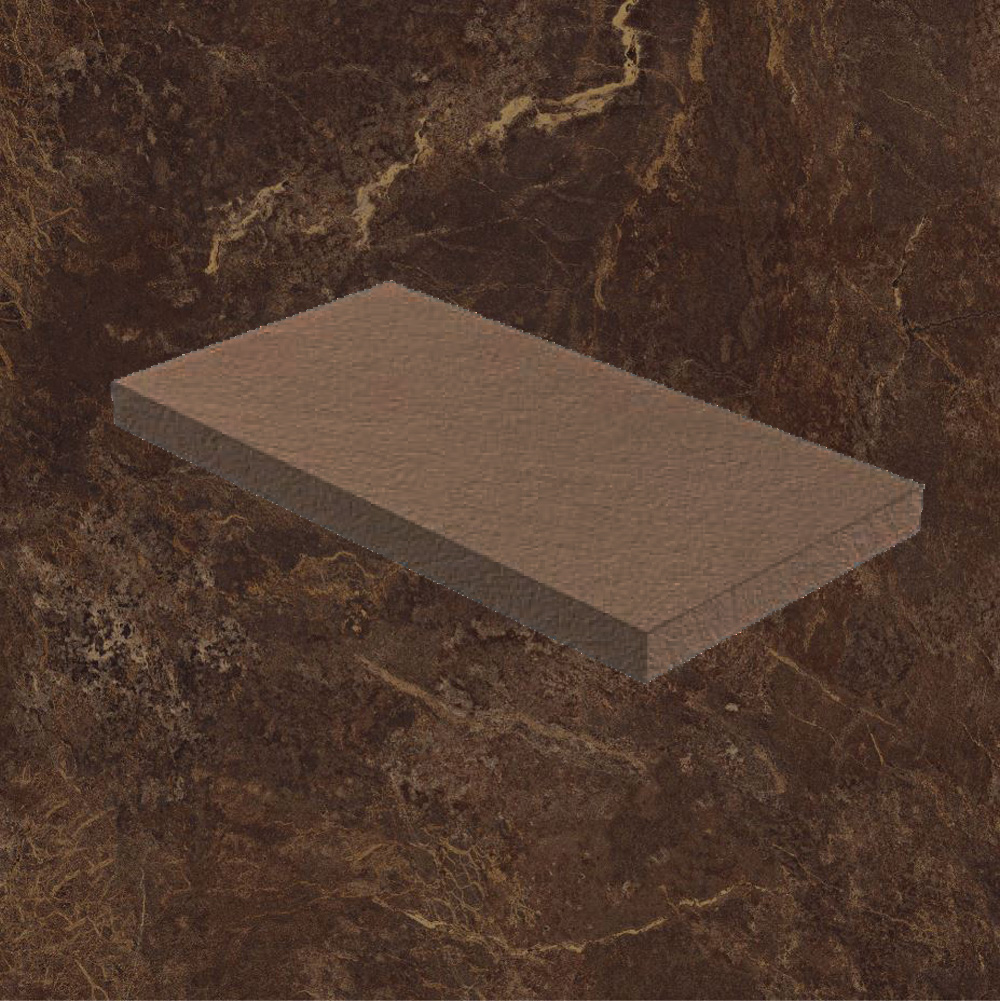 Тротуарная плитка Коричневая Lastra. Спец. Элемент- Ступень Угловая Лс Форс Фэнси \ Force Fancy Scalino Angolare Sx 330х600х20мм