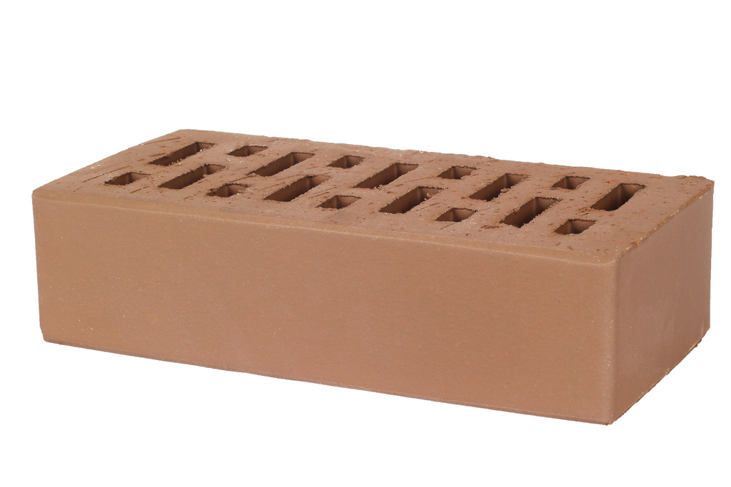 Lode RUDIS гладкий, 250*120*65 мм, Печной Кирпич керамический пустотелый, светло-коричневый