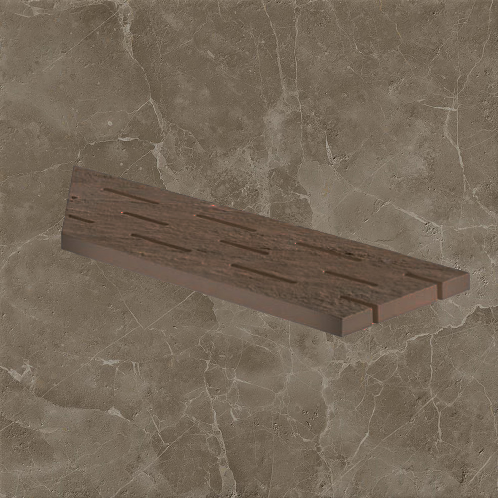 Тротуарная плитка Светло-коричневая Lastra. Спец. Элемент- Решетка Угловая Лс 20x60 Супернова Стоун Грей \ Supernova Stone Grey Griglia Angolo Sx 200х600х20мм