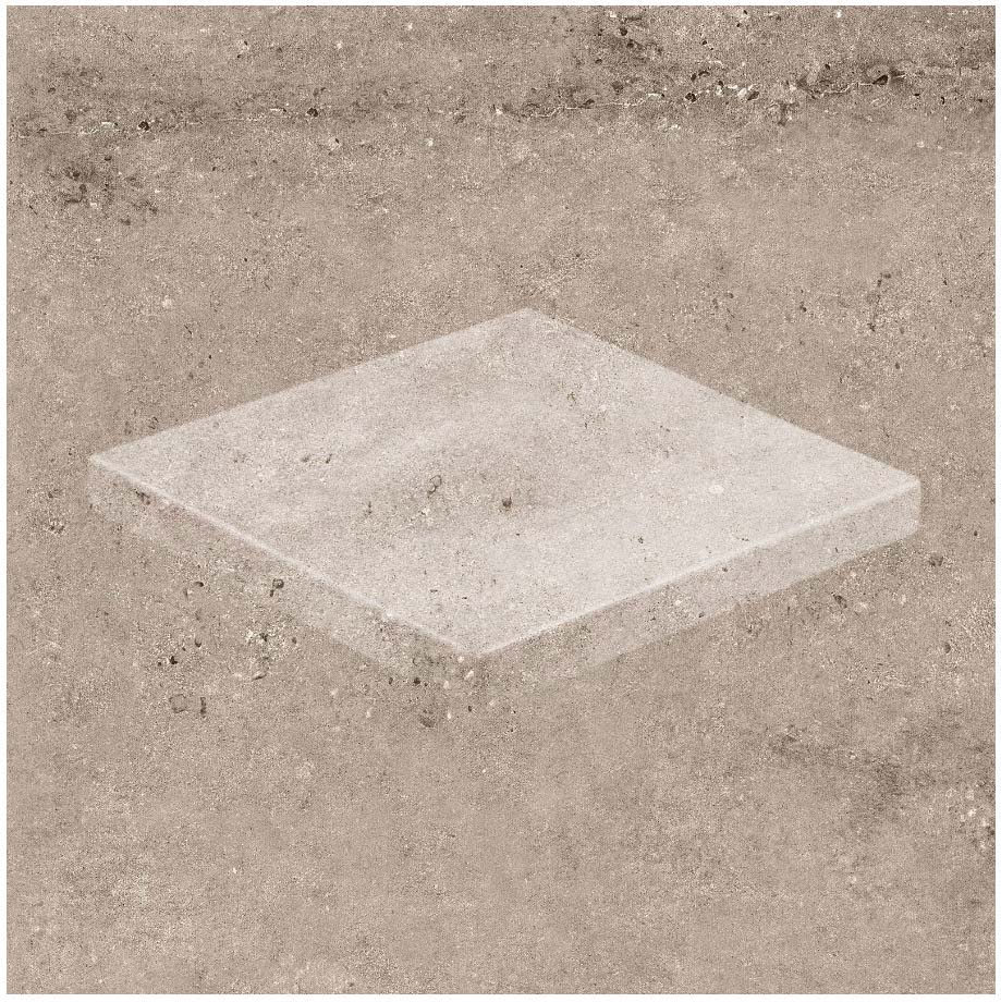 Клинкерная Ступень лофт Угловая противоскользящая плитка Stroeher KERAPLATTE GRAVEL BLEND 964 taupe 340*340*35*11 мм