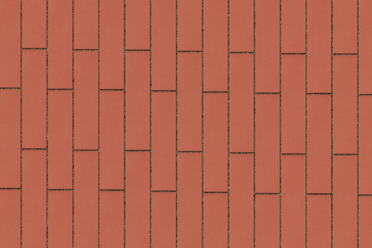 Клинкерная тротуарная плитка ригельная - брусчатка Lode  JANKA красный  250х45х65 мм