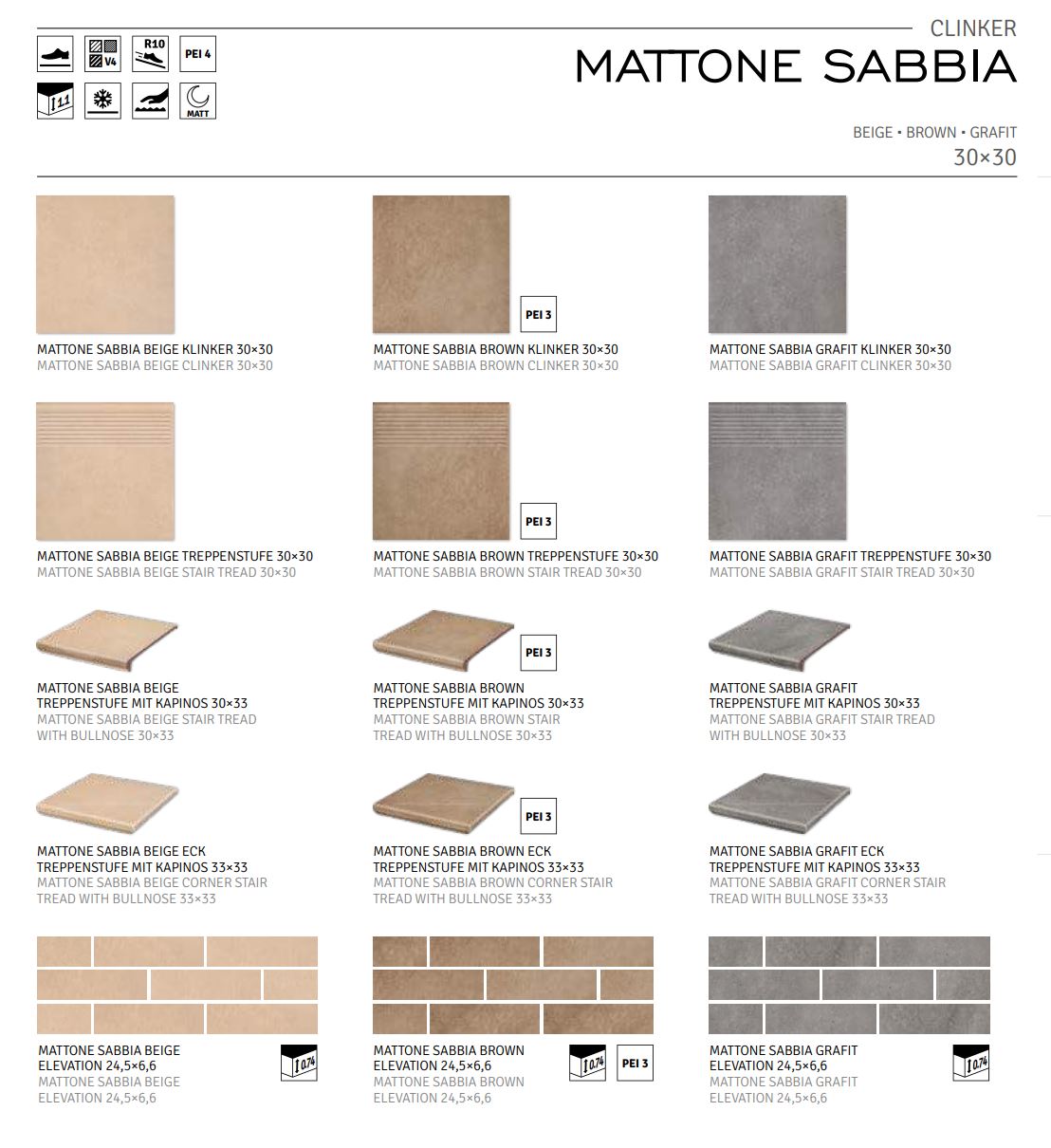 Mattone Sabbia Beige ступень угловая флорентинер противоскользящая с капиносом 330x330x11 мм