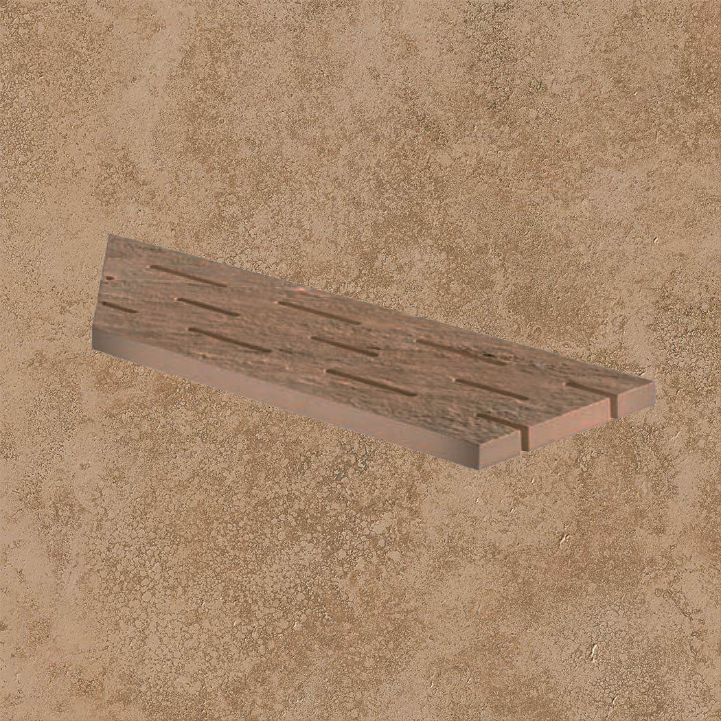 Тротуарная плитка Бежевая Lastra. Спец. Элемент- Решетка Угловая Лс 20x60 Лэндстоун Волнат \ Landstone Walnut Griglia Angolo Sx 200х600х20мм