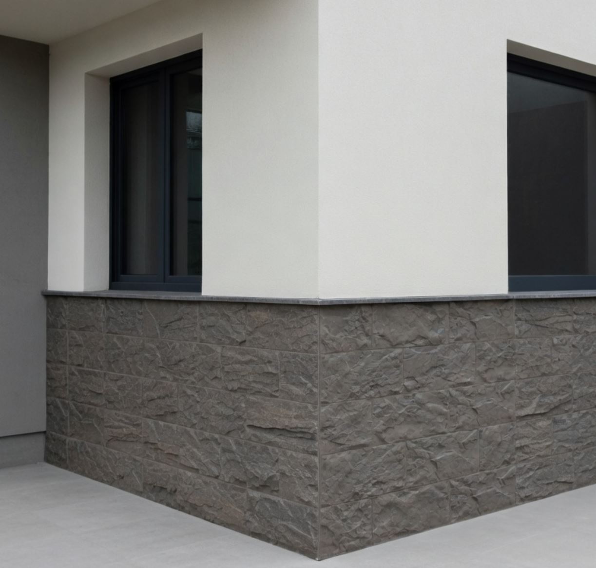 Облицовочная плитка Terra TERRABIG Dark Chocolate крупный формат под камень — архитектурная серия для фасада и интерьера