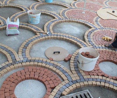 Тротуарная плитка / брусчатка Клинкерная ABC Rot-nuanciert (Рот-нуанкиерт), делится на 8 частей 180*118/60*60*52 мм