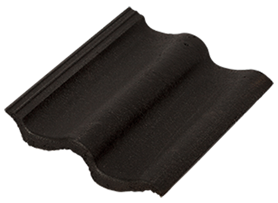 Натуральная цементно-песчаная черепица рядовая Classic черный 20, Kriastak Baltic tile