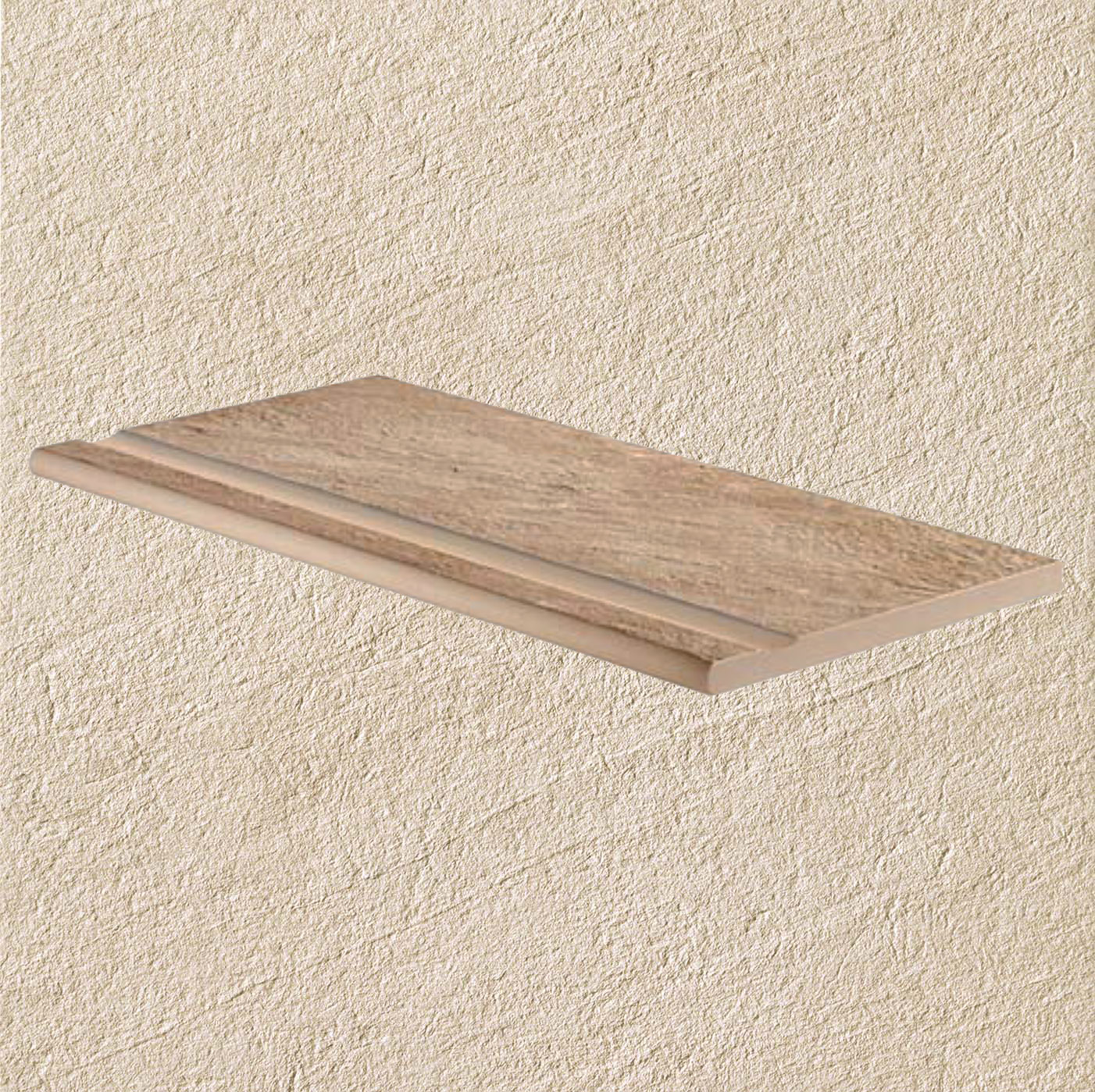 Тротуарная плитка Бежевая Lastra. Спец. Элемент- Бортик Бассейн 30x60 Клиф Бьянко \ Cliff Bianco Bordo Piscina 300х600х20мм