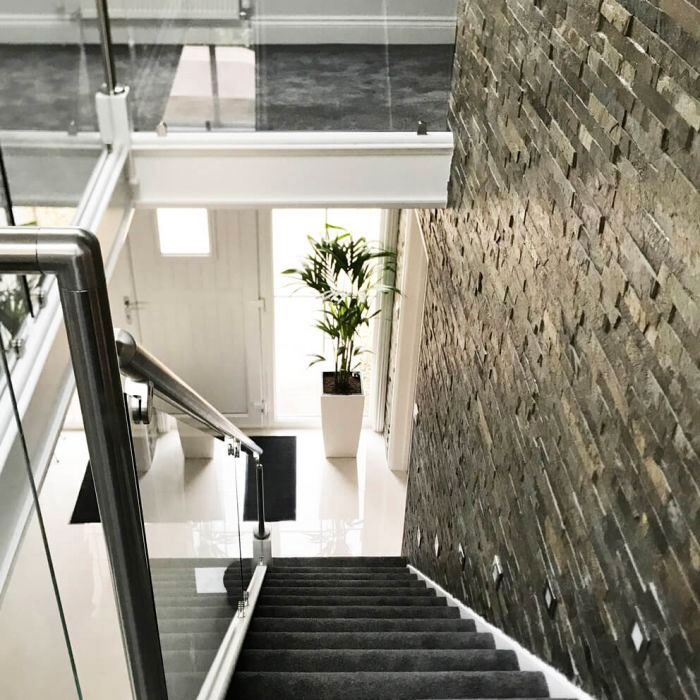 Сланец Зеленый 600*150*10-20 мм, натуральный камень для фасада и интерьера BD