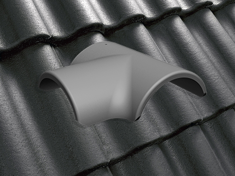 T-образная черепица натуральная цементно-песчаная Classic черный 20, Kriastak Baltic tile