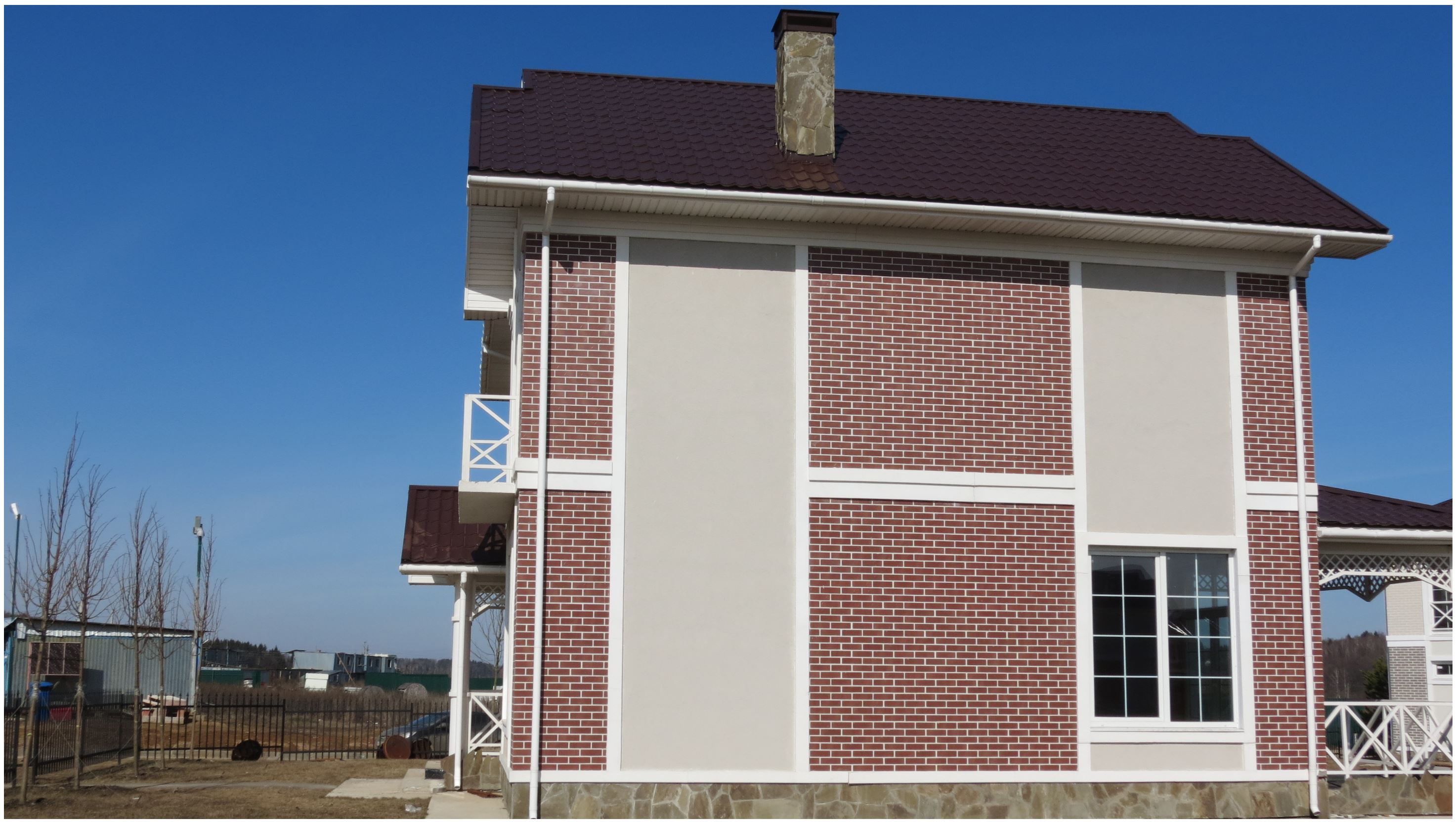 Фасадная Термопанель из пенополистирола ППС 60 мм с клинкерной плиткой Antik Weinrot 240*71*8 мм