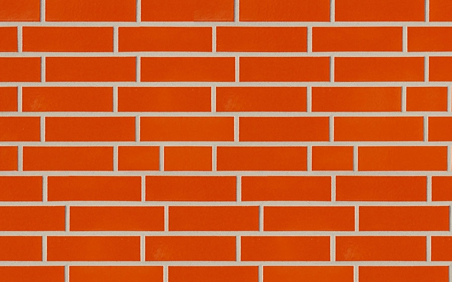 Фасадная Термопанель из пенополистирола ППС 60 мм с Клинкерной Глазурованной плиткой Orange 320, 240*71*10 мм