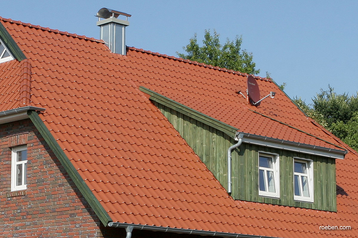 Керамическая черепица рядовая Roben Bornholm медный красно-коричневый ангоб