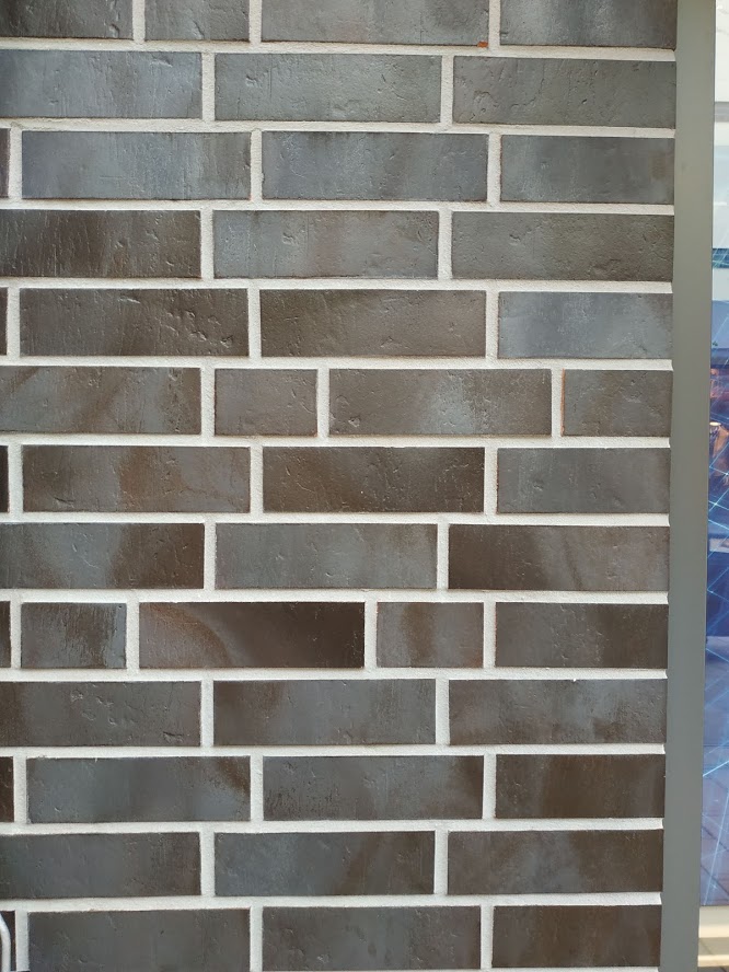 ABC Schieferstruktur Dresden, 240*52*7 мм Клинкерная фасадная плитка под кирпич Черный, Тёмно-серый.