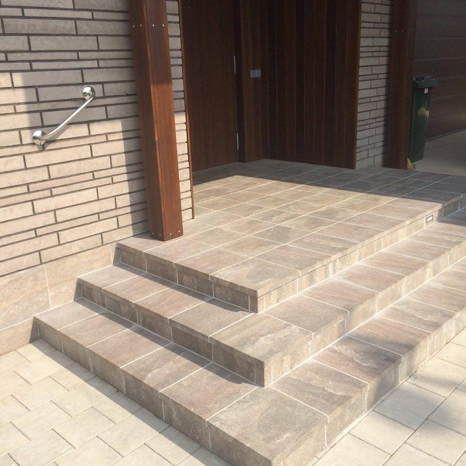 Клинкерная Ступень лофт Угловая противоскользящая плитка Stroeher KERAPLATTE EPOS 957 kawe 340*340*35*11 мм