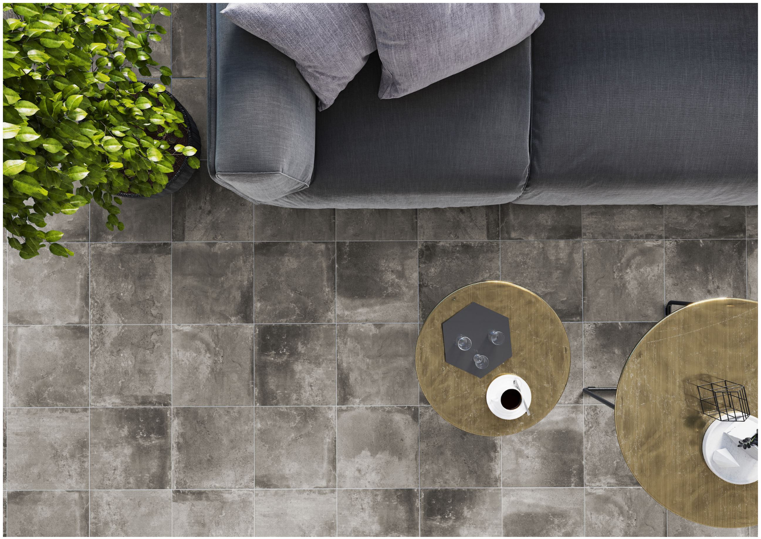 Клинкерная угловая ступень с насечками противоскользящая Cerrad Podloga Piatto antracyt 300*300*9 мм