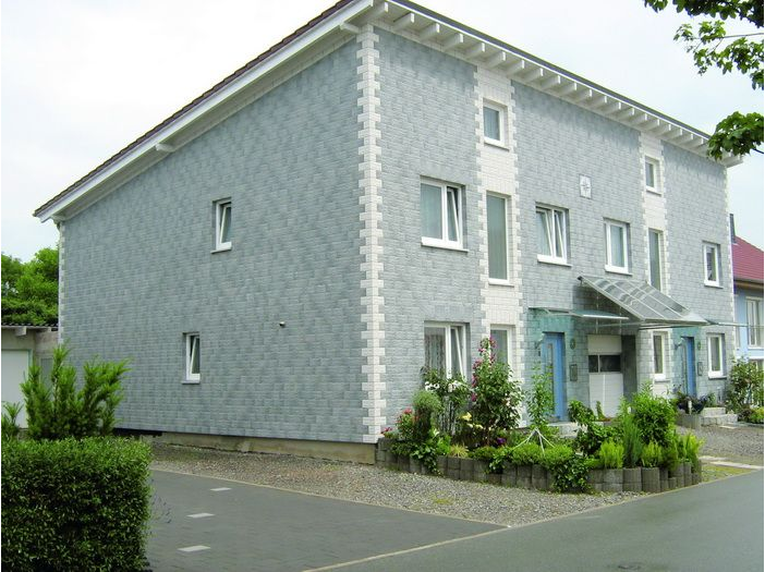 Клинкерная фасадная плитка облицовочная под камень Stroeher (Штроер) Kerabig KS 06 grau рельефная, 302*148*12 мм